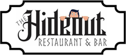 The Hideout restaurant and bar in Stacy, MN logo