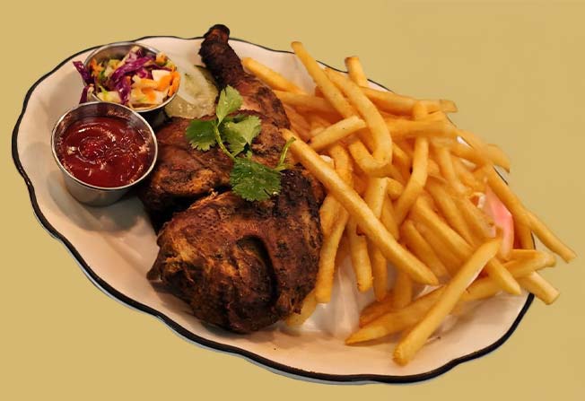 Broasted or fired chicken for lunch or dinner served The Hideout restaurant and bar in Stacy, MN