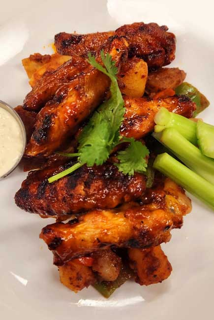 Chicken wings served at The Hideout restaurant and bar in Stacy, MN