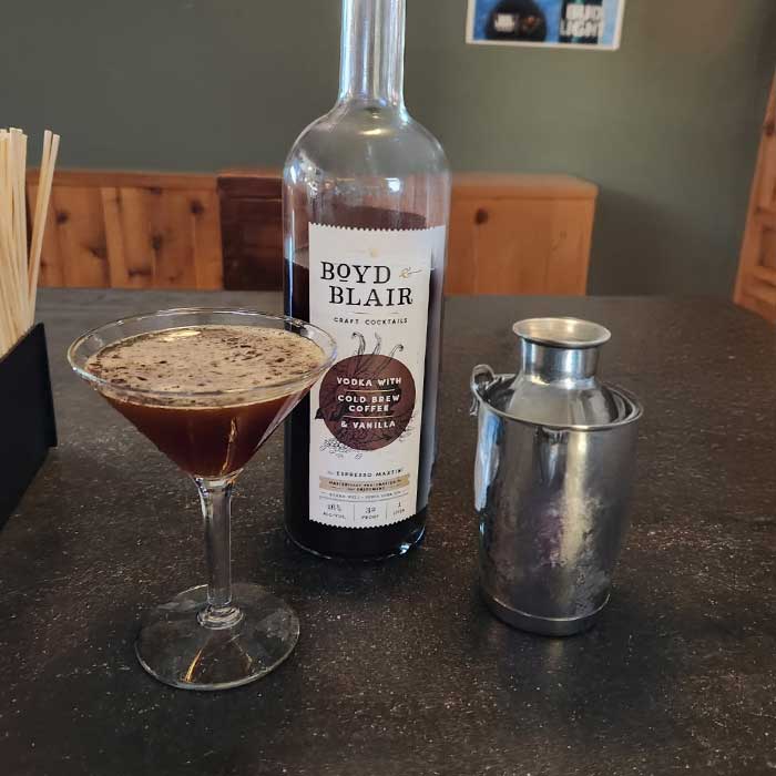 Coffee martini served at The Hideout restaurant and bar in Stacy, MN