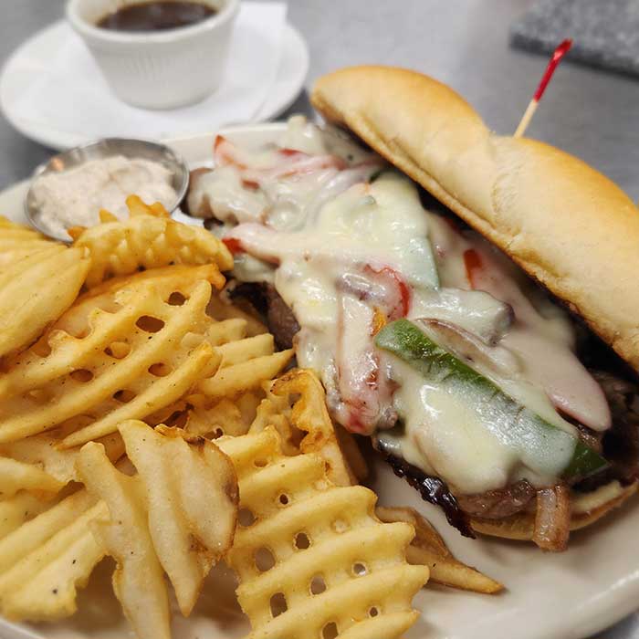 Philly sandwich served at The Hideout restaurant and bar in Stacy, MN